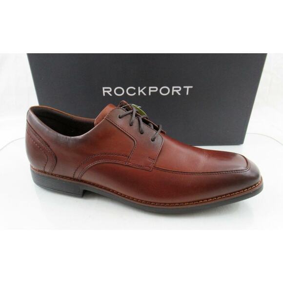 Men\'s Rockport Slayter Apron Toe Oxford Lace Up Shoes Comfort Dark Tan Size 11 main image 10